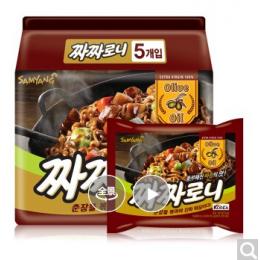郭麒麟推荐 韩国进口（SAMYANG）三养炸酱味拌面 700g（140g*5包入）方便面 拉面 泡面袋面速食零食品