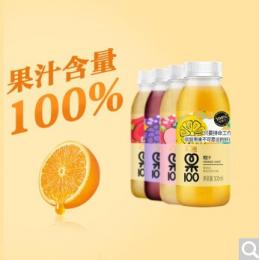 汇源果100果汁低温冷藏饮料300ml/瓶装100新鲜水果混合果蔬汁 4种口味组合（橙汁、桃汁、葡萄汁、苹果汁） 24瓶